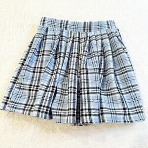 Olivia Kay Blue Plaid Skort sz L (10/12)